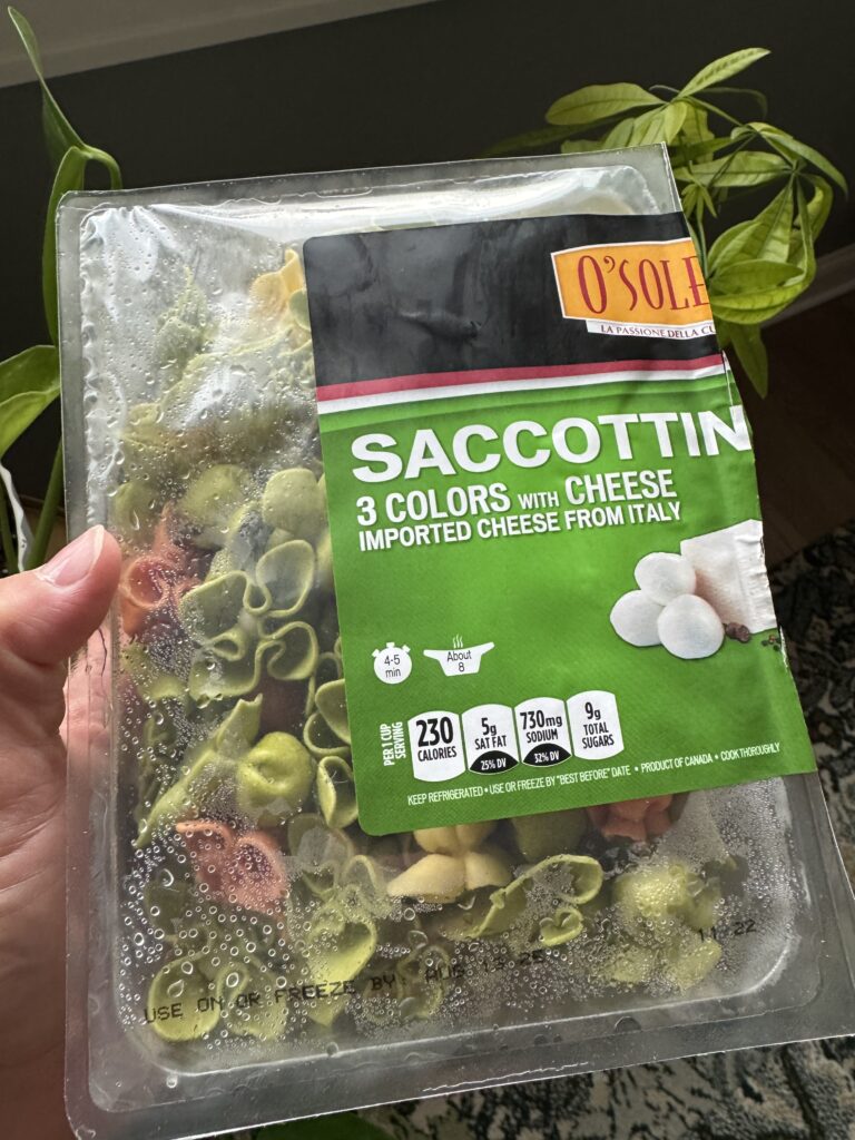 A package of saccottini