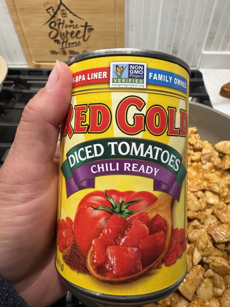A can of diced tomatoes