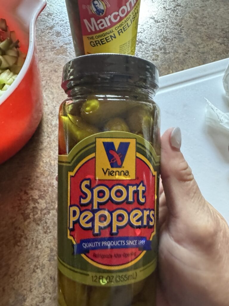 A jar of sport peppers