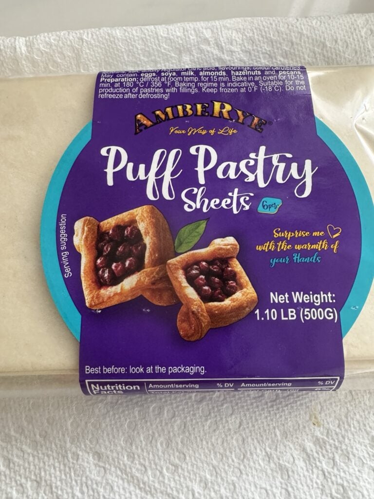 Puff pastry sheet