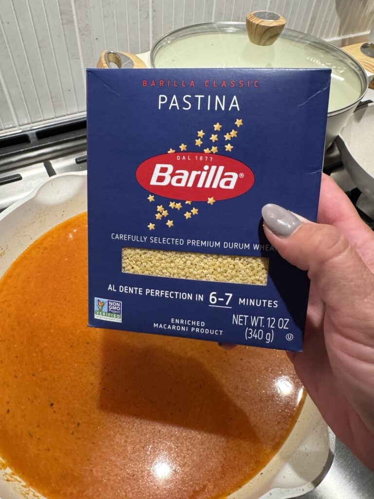 A box of pastina pasta